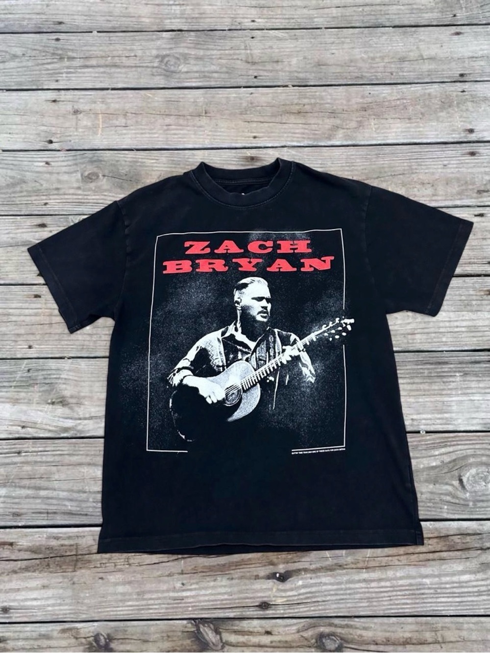 Zach Bryan Black Graphic Short Sleeve Tee - Men